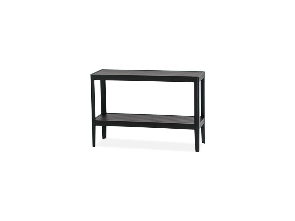 Serene Rectangular Outdoor Patio Console Table in Aluminum