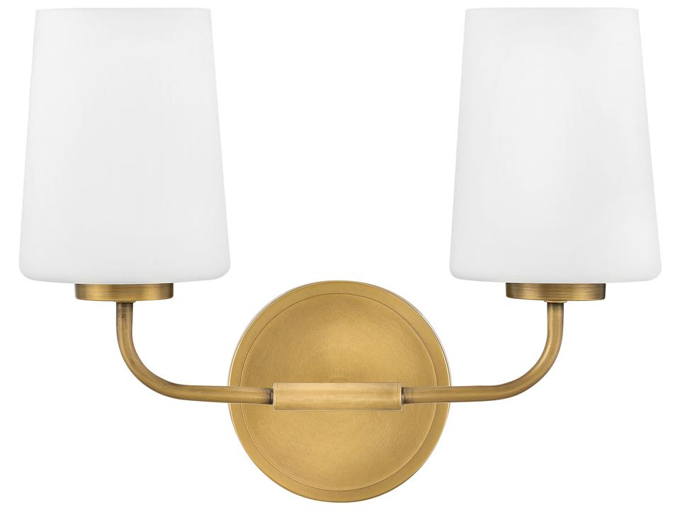 Kline 2-Light Vanity Light in Heritage Brass