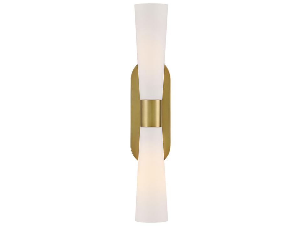 Beau 2-Light Lacquered Brass Wall Sconce
