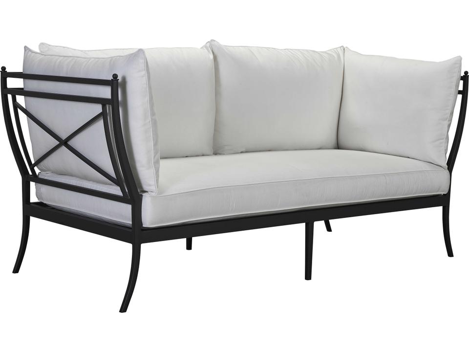 Winterthur Estate Outdoor Daybed Obsidian Black Aluminum