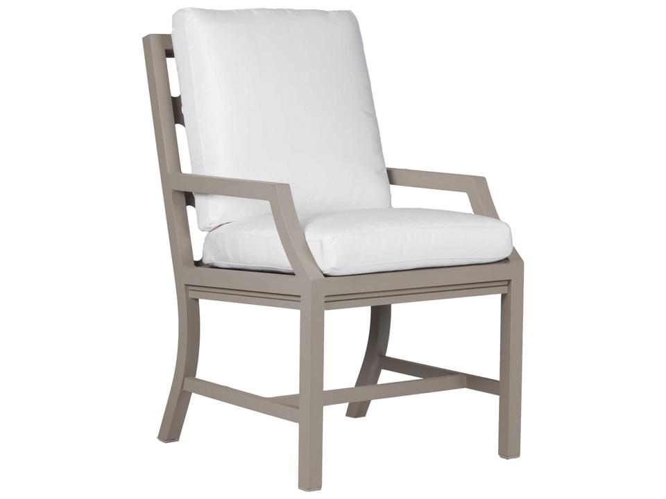 Willow Outdoor Dining Armchair with Powder-Coated Aluminum Frame