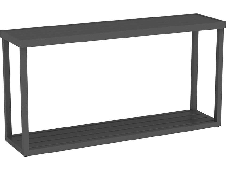 Bonavista Outdoor Aluminum Console Table with Slat Top