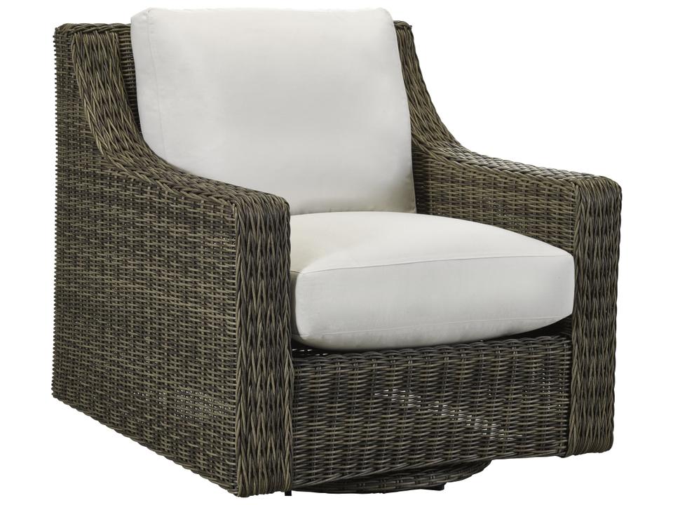 Oasis Outdoor Wicker Swivel Glider Lounge Chair