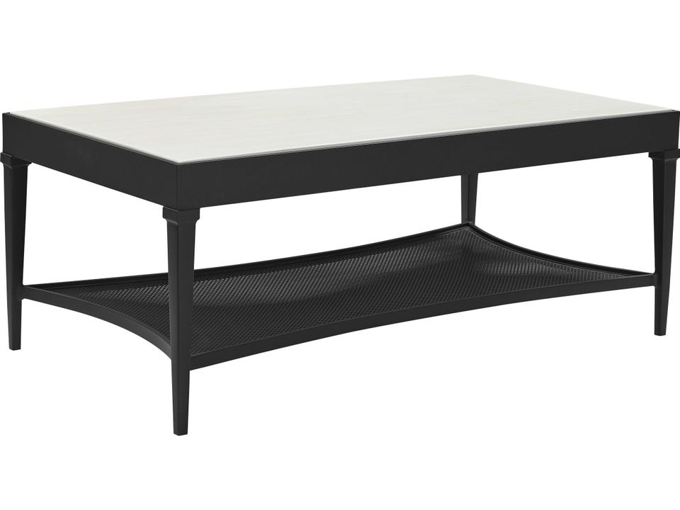 Winterthur Estate Rectangular Outdoor Cocktail Table in Obsidian Black