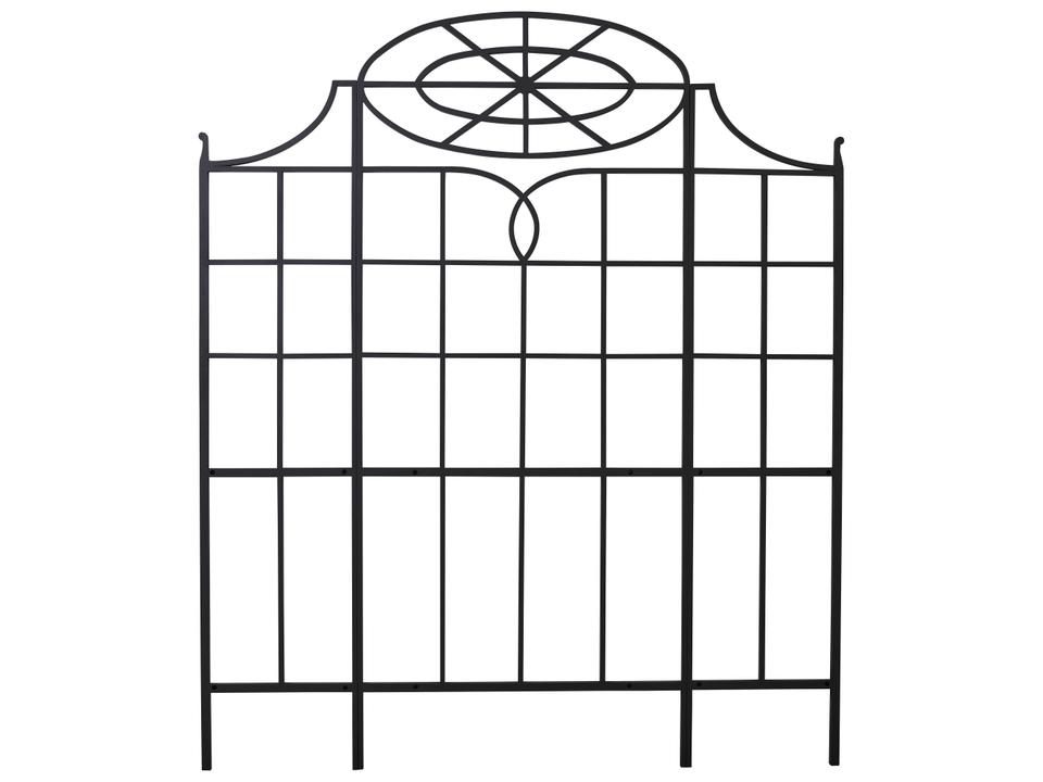 Winterthur Estate Aluminum Garden Trellis in Obsidian Black