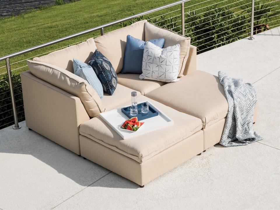Colson Fabric Sectional Patio Lounge Set