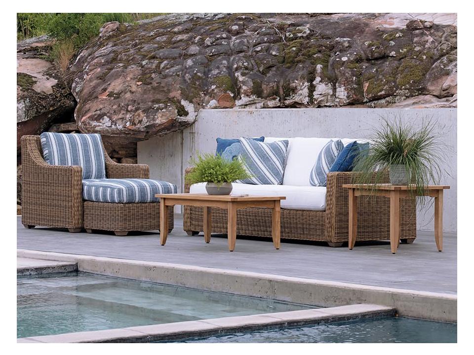 Oasis Wicker Cushion Outdoor Patio Lounge Set