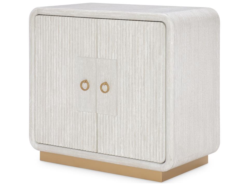 Miramar Accent Chest with Two Doors in Oyster White Oak