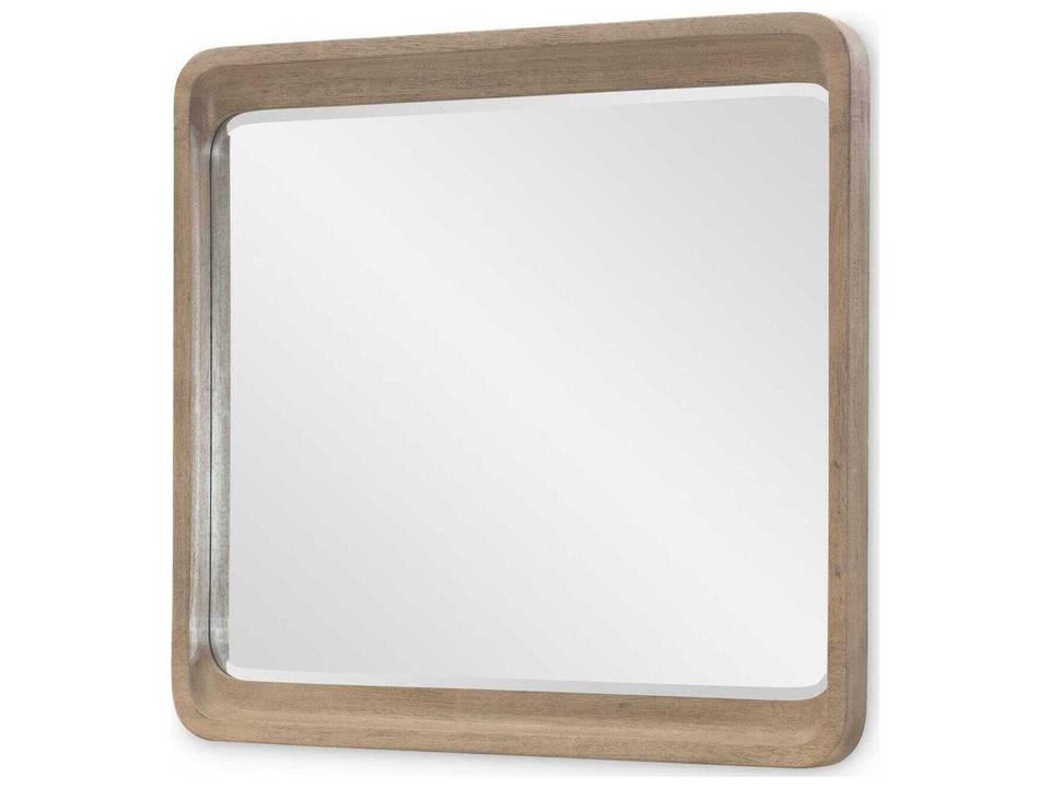 Melrose Rectangle Mirror in Desert Oak and Cloud White