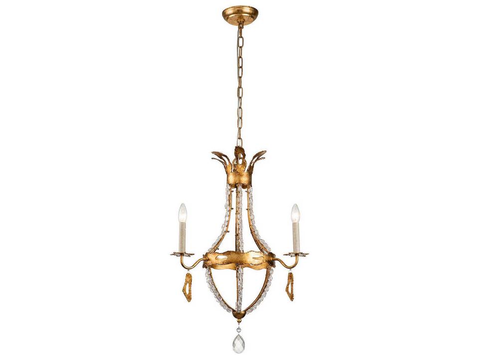 3-Light Monteleone Chandelier in Antique Gold