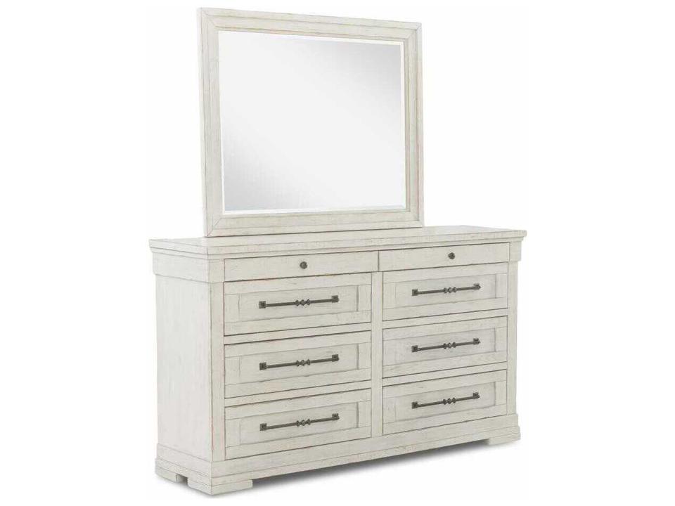 Coming Home 8-Drawer Double Dresser in Chalk White Oak