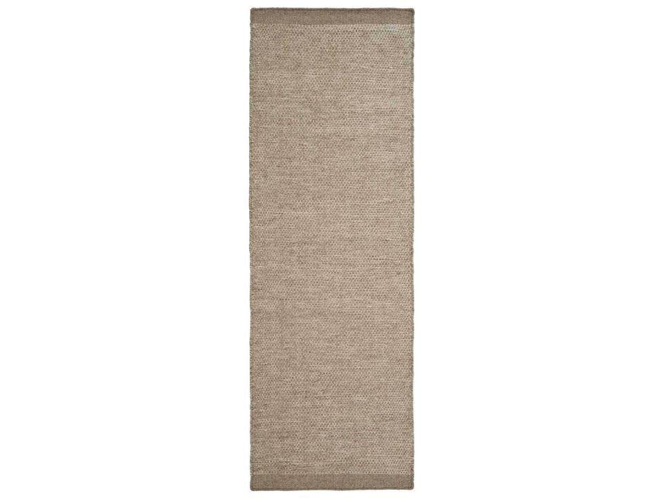 Asko Light Grey Hand-Woven Wool Blend Runner Area Rug