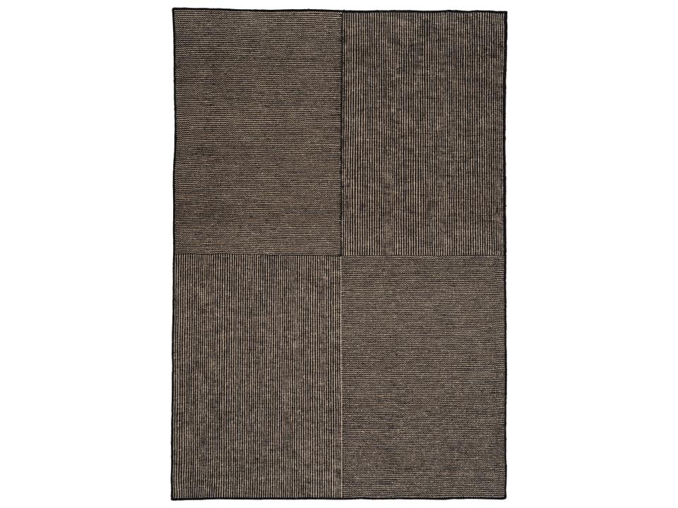 Kent Hand-Woven Geometric Area Rug in Black