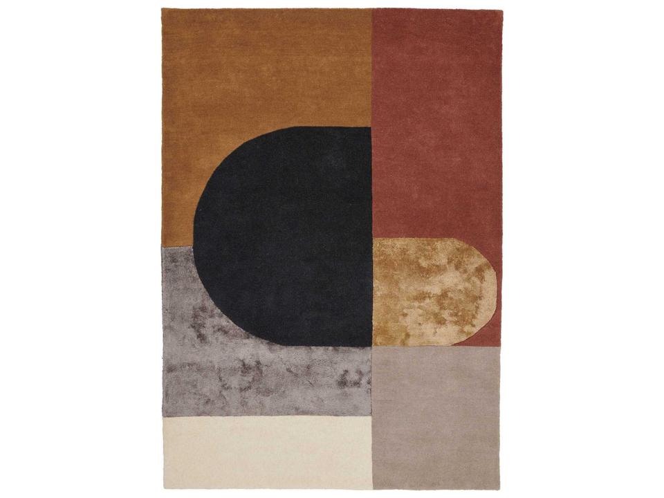 Vilja Hand-Tufted Wool and Viscose Area Rug in Mustard