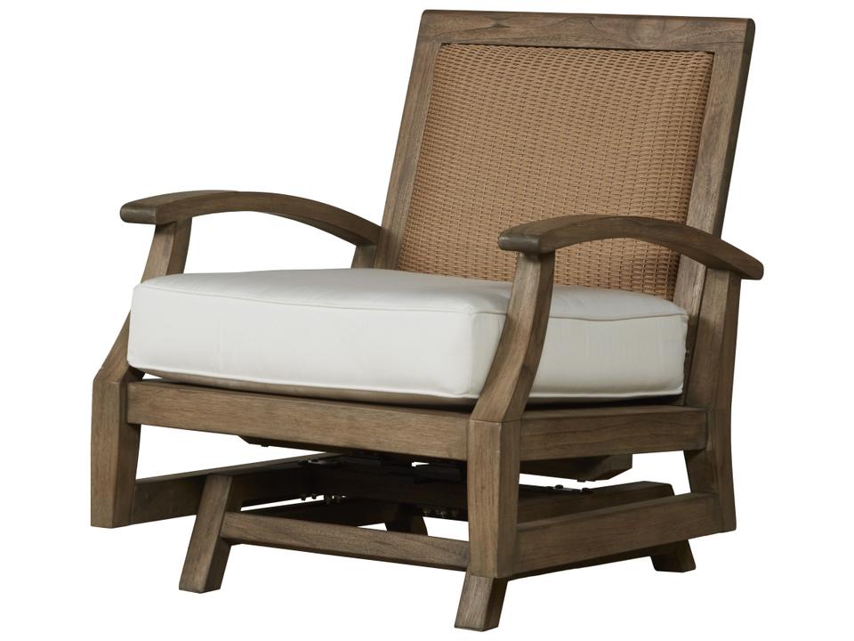 Wildwood Teak Spring Rocker with Lloyd Loom Back and Cushions