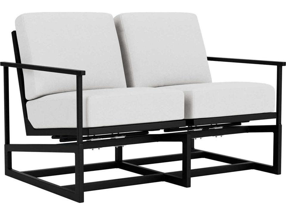 Summit Outdoor Aluminum Spring Rocker Loveseat