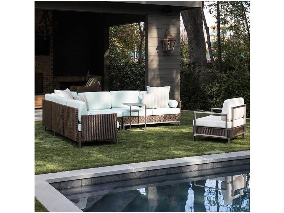 Elements Steel Wicker Sectional Outdoor Patio Lounge Set
