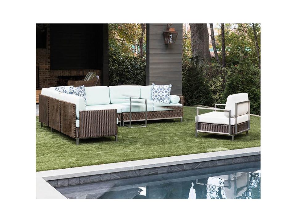 Elements Steel Wicker Sectional Outdoor Lounge Set