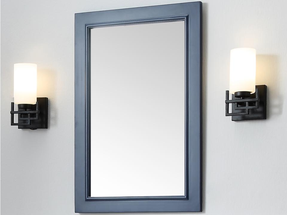 WH Series Rectangle Wall Mirror in Blue