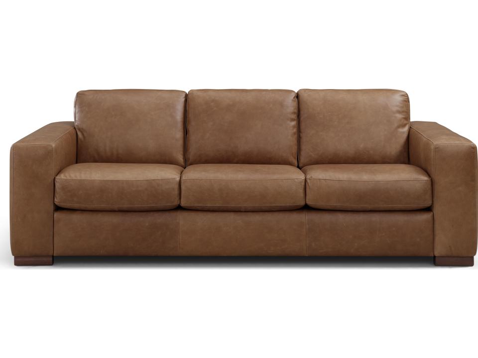 Inglewood Queen Sleeper Sofa Vintage Brown Derby Leather