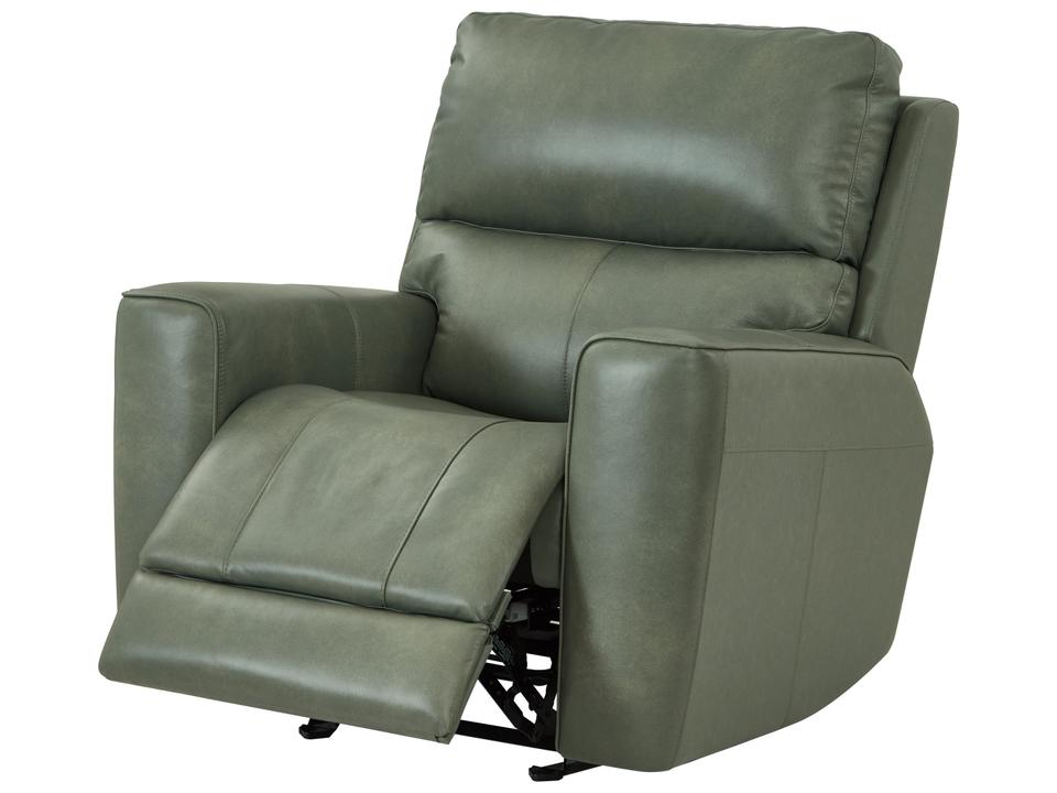 Laredo Power Glider Recliner Sage Moss Top-Grain Leather