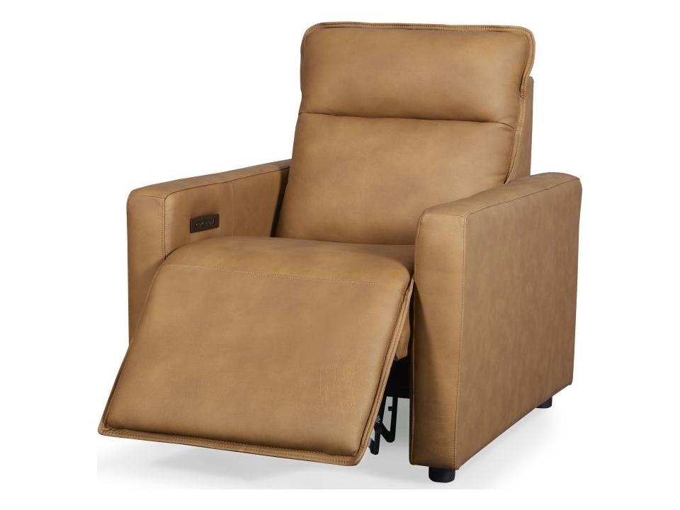Adell Power Recliner Chair in Saddle Leather with USB Ports