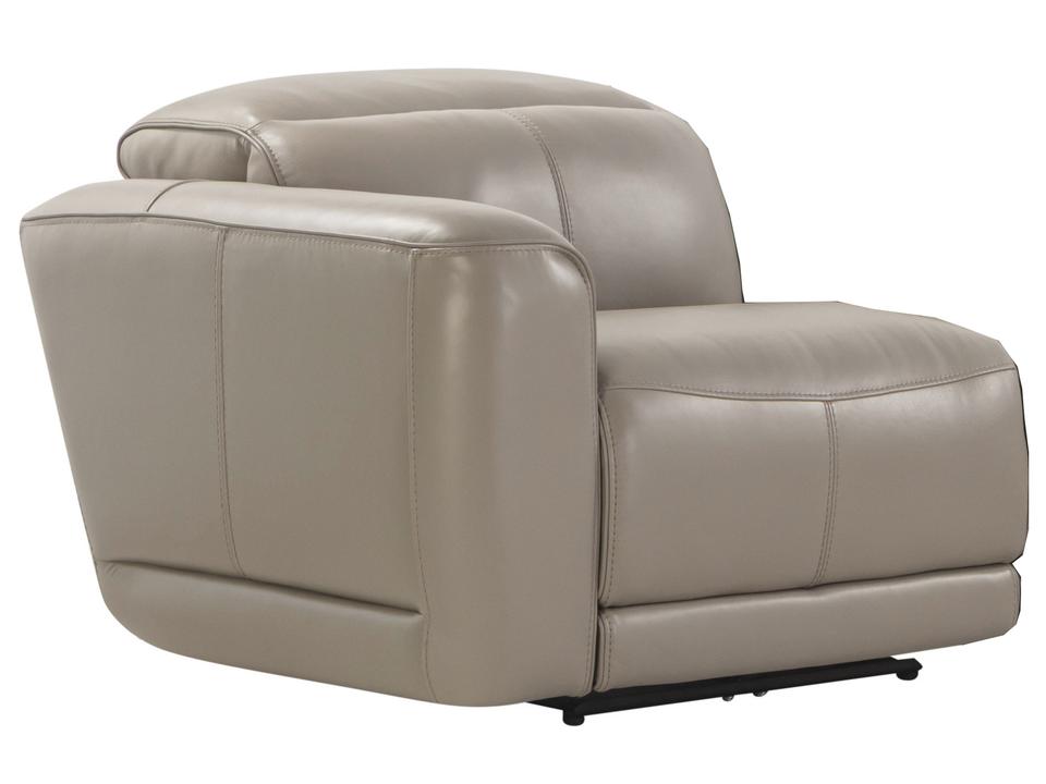 Ridgeway Power Reclining Left Arm Facing Chair in Grey Shark Leather