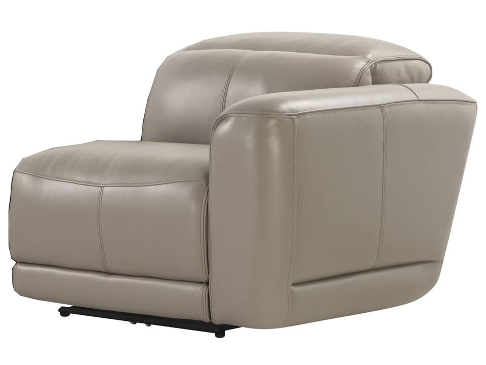 Ridgeway Right Arm Facing Power Recliner in Grey Shark Leather