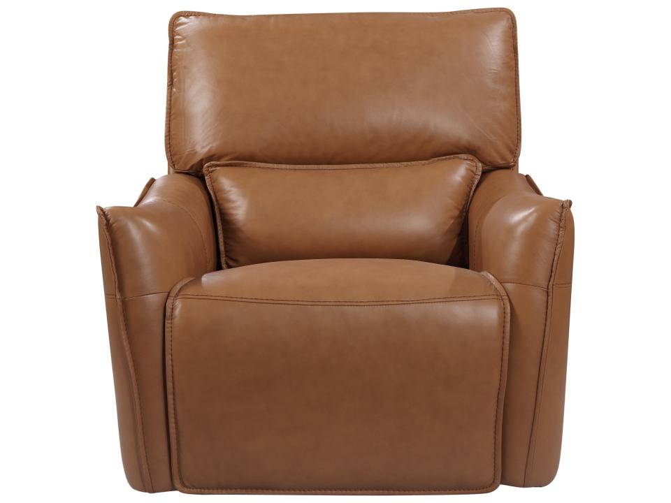 Portland Power Glider Recliner Chair in Desert Leather with USB Port