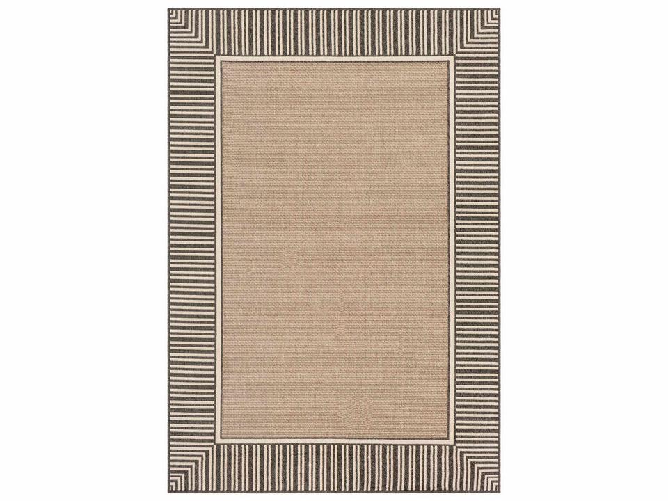 Alfresco Bordered Runner Area Rug Indoor Outdoor Durable