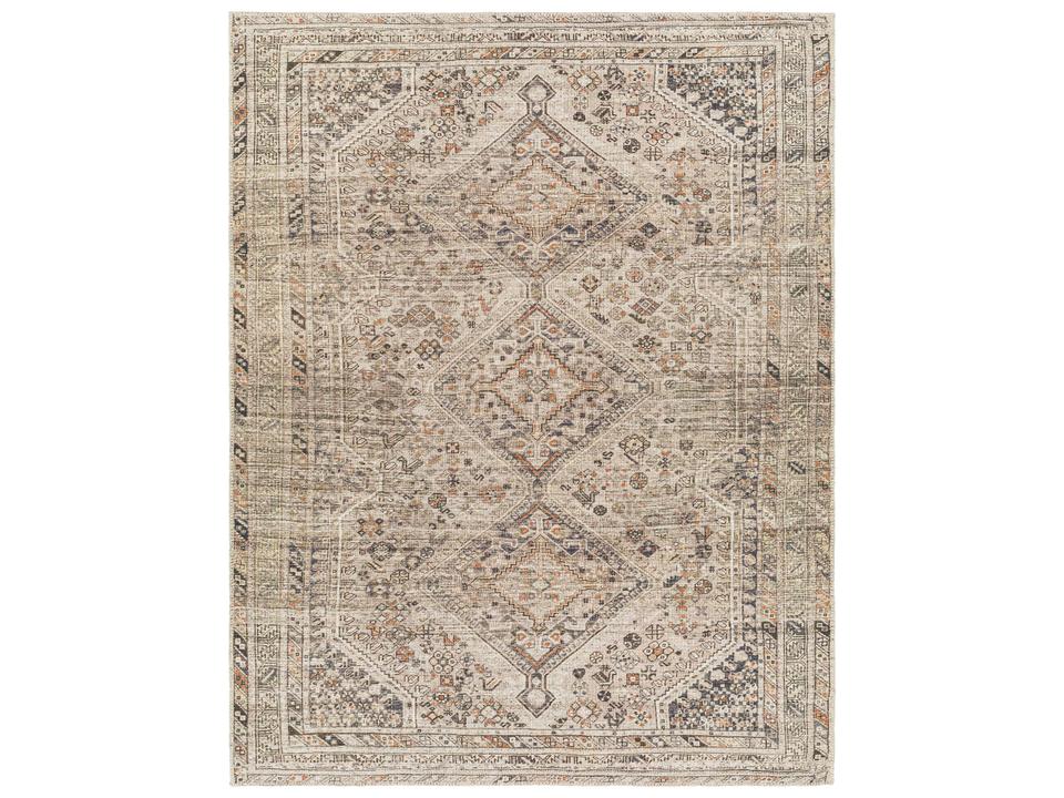 Amelie Bordered Area Rug Machine Washable Traditional Design