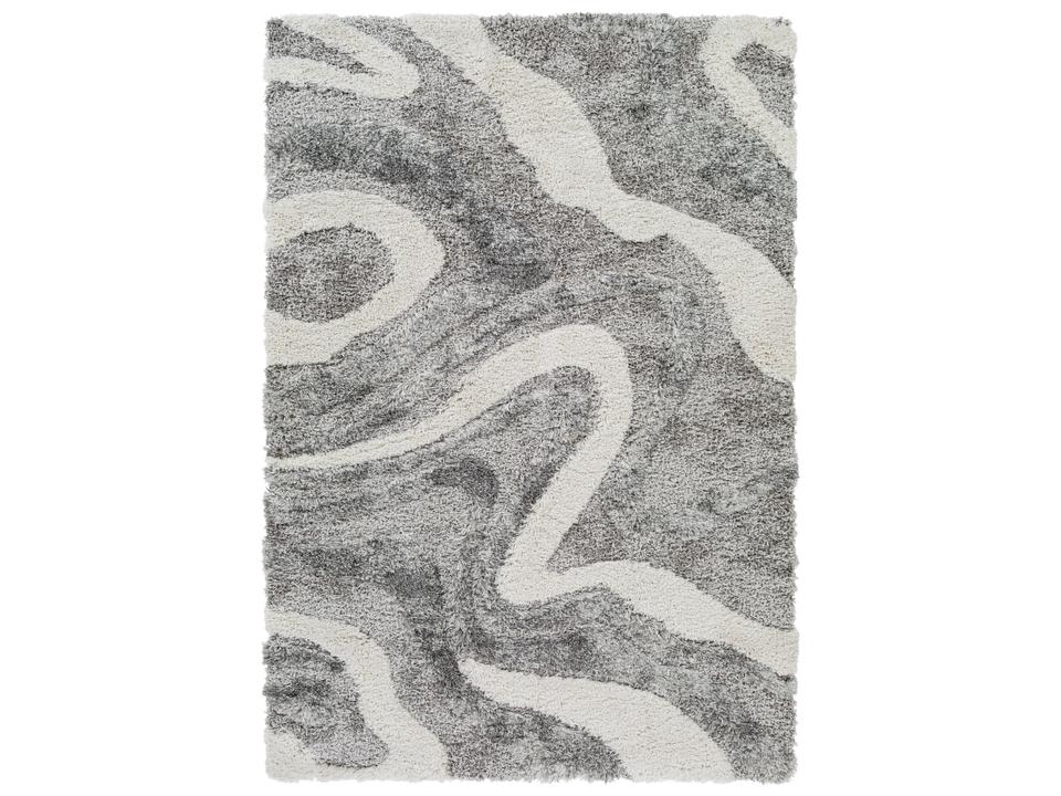 Alta Shag Modern Abstract Area Rug with Plush Pile