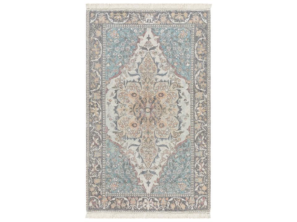 Belfast Bordered Area Rug with Fringe