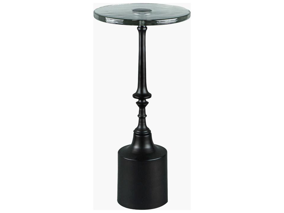 Delfin Round Glass End Table