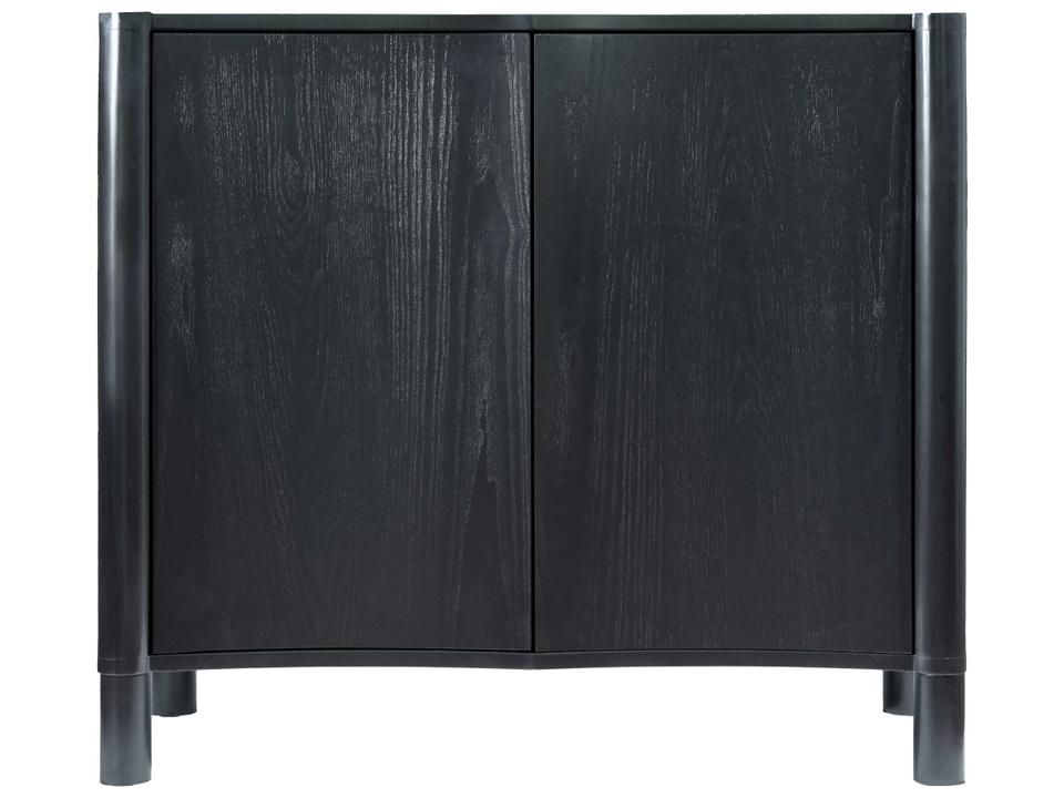Becki Owens Sonador Curved Door Accent Cabinet Black Ash Wood