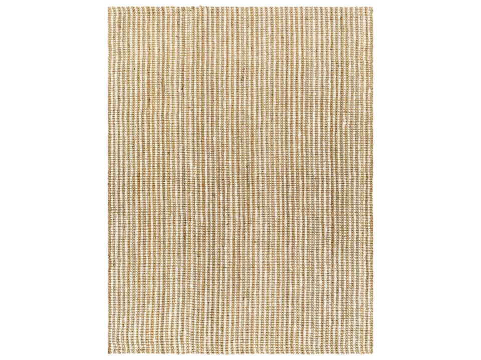 Boucle Hand Woven Jute Area Rug in Tan