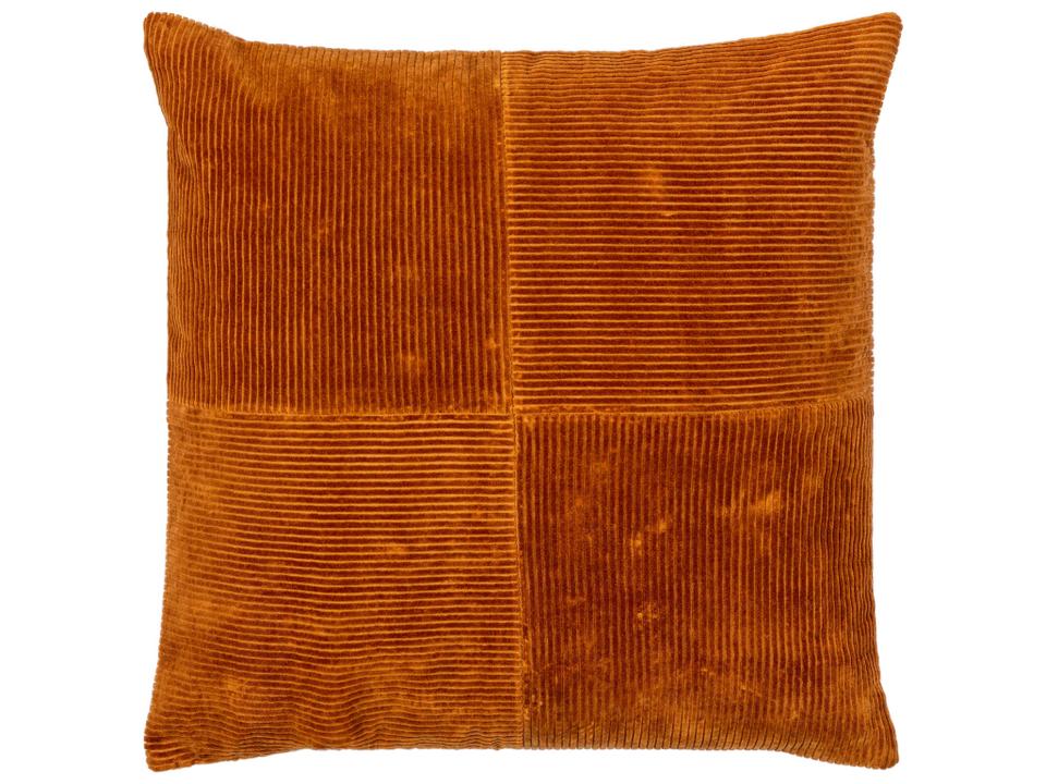 Corduroy Quarters Cotton Accent Pillow 22 Inch Square