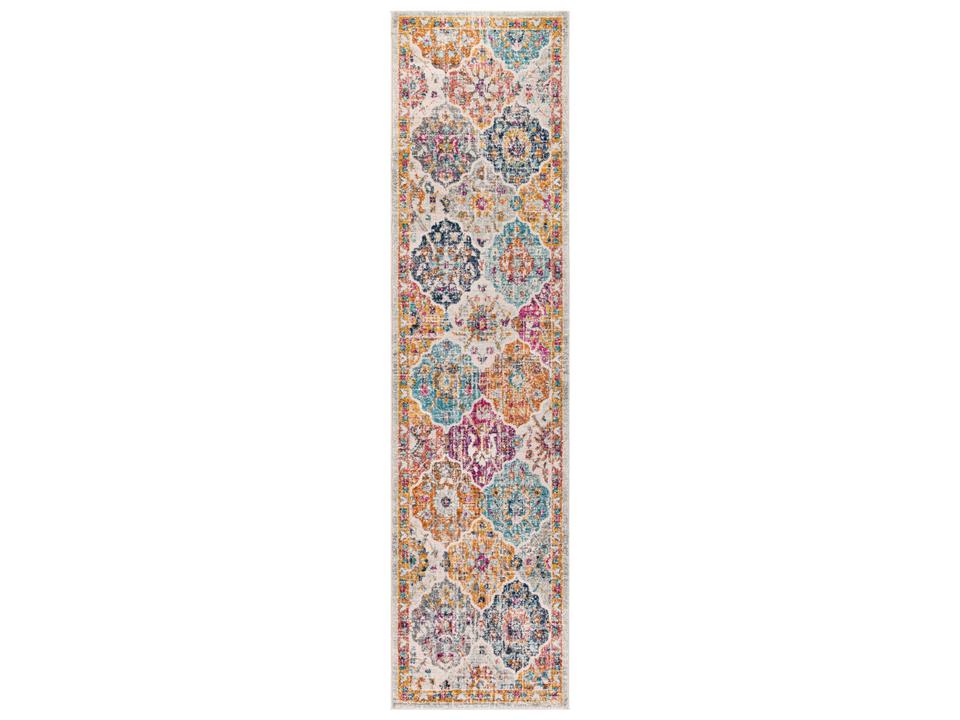 Harput Traditional Machine Woven Runner Rug in Multi-Color