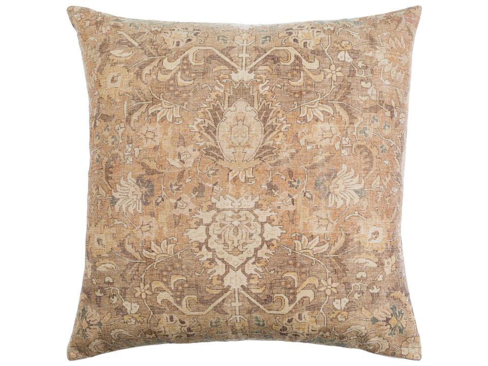 Jaya 18 Inch Traditional Square Throw Pillow with Down Fill
