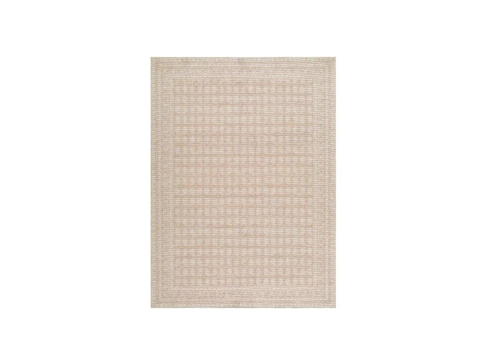 Alo Transitional Machine Woven Jute and Polyester Area Rug in Oatmeal Off-White Mustard