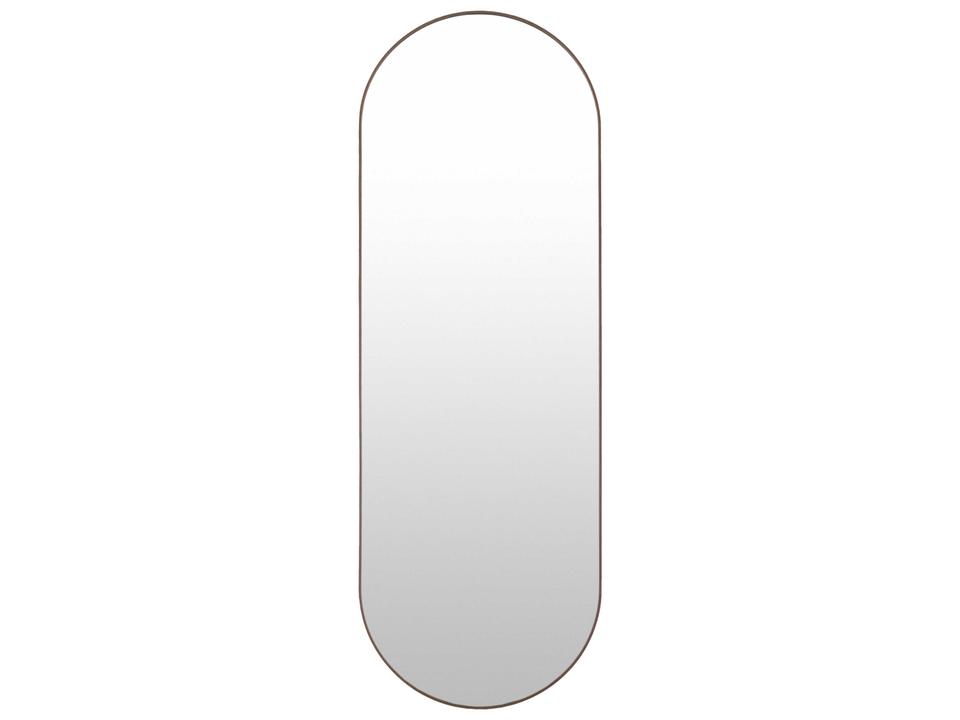 Aranya Oval Floor Mirror Natural Dark Brown Modern