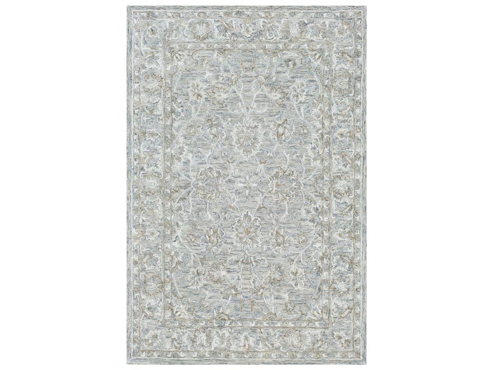 Shelby Bordered Hand Tufted Wool and Viscose Area Rug