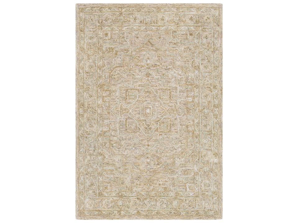 Shelby Bordered Hand Tufted Wool Blend Area Rug