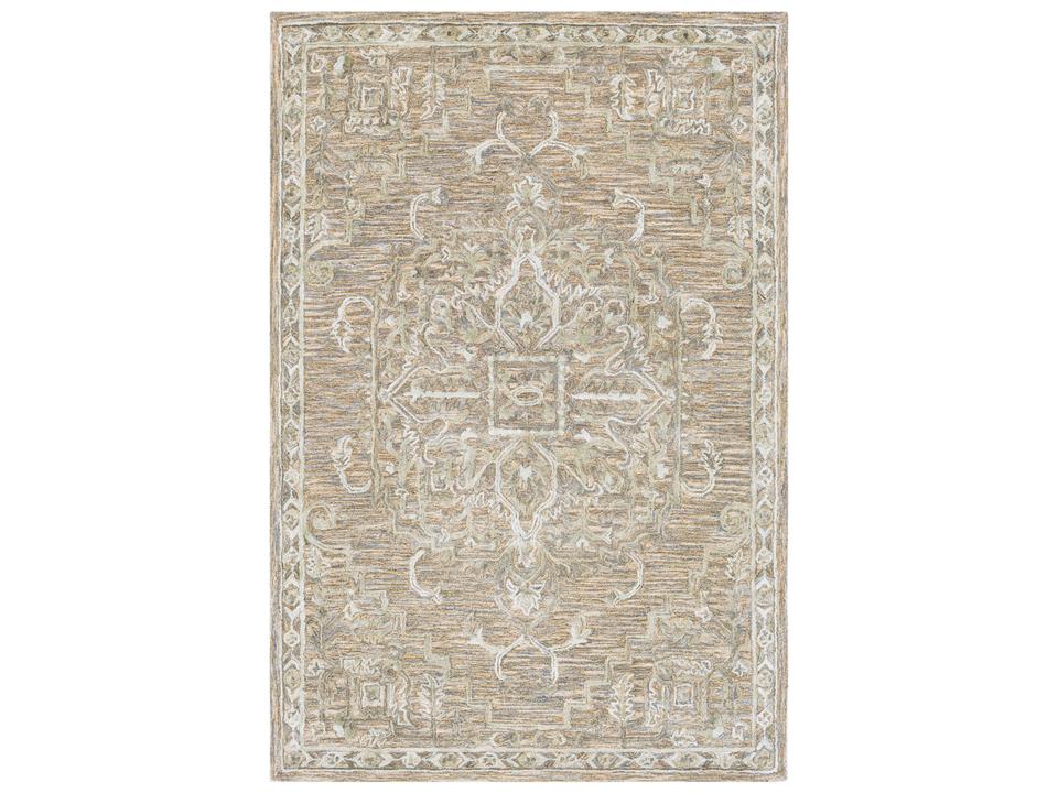 Shelby Bordered Area Rug Hand-Tufted Wool Viscose