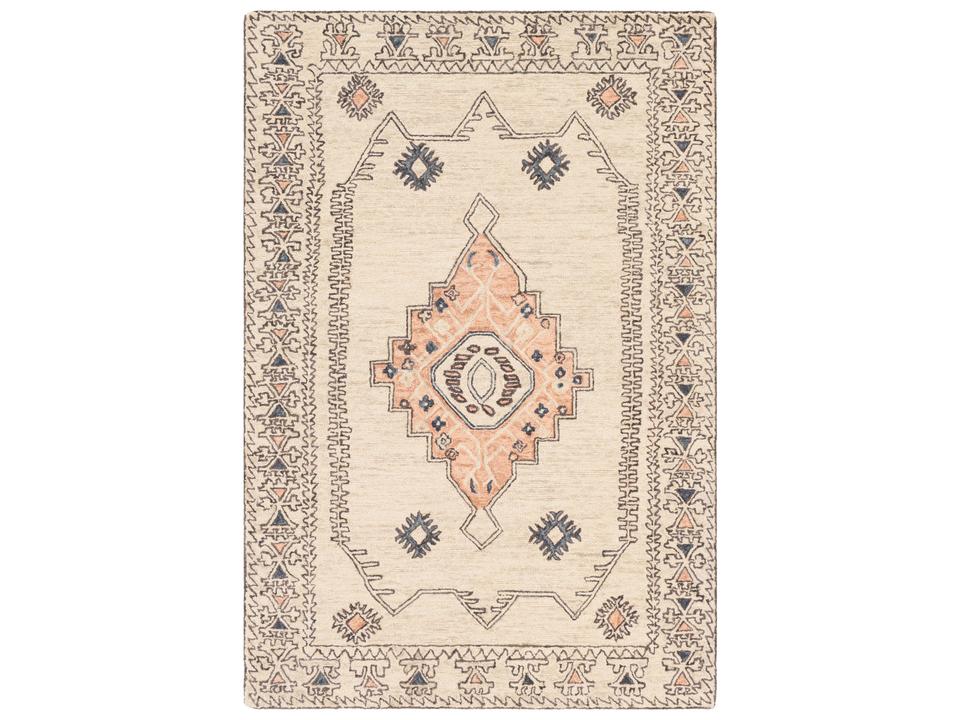 Urfa Bordered Area Rug Traditional Hand Tufted Wool