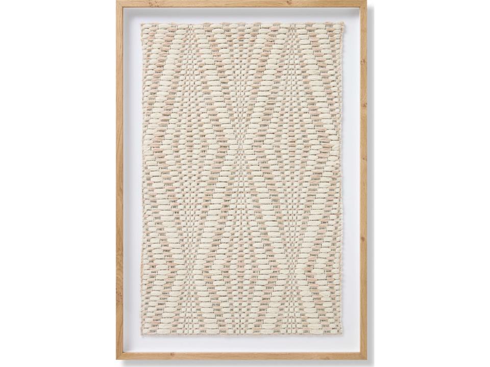 Loloi Gotland Woven Wall Art Ivory Multi with Hand-Assembled Framing