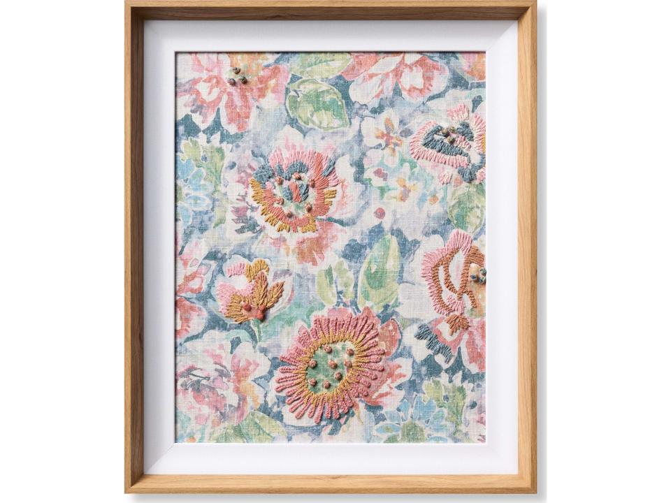 Loloi Julep Natural Cotton Embroidered Wall Art