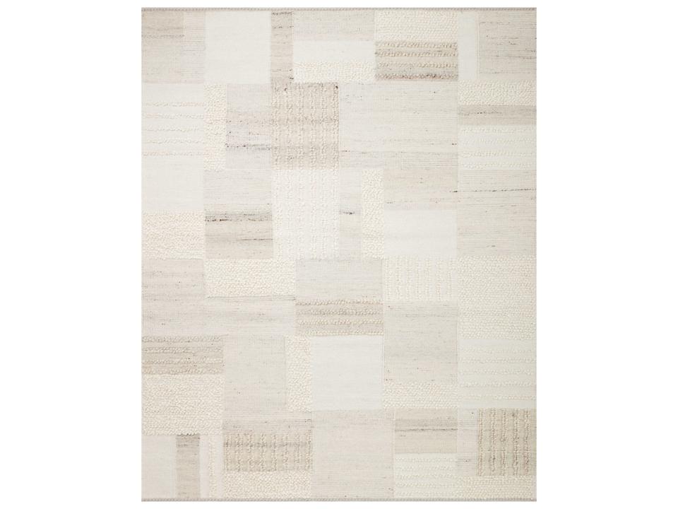 Loloi Manfred Area Rug Ivory Pebble Contemporary Hand Knotted