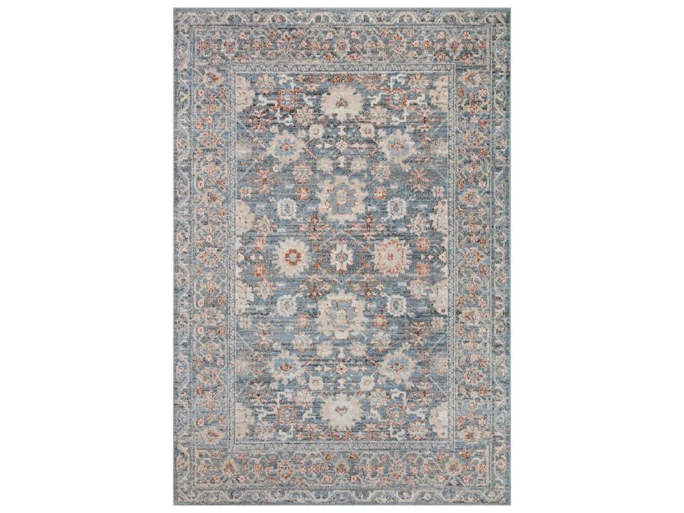 Odette Bordered Area Rug Power-Loomed Polyester Traditional Design