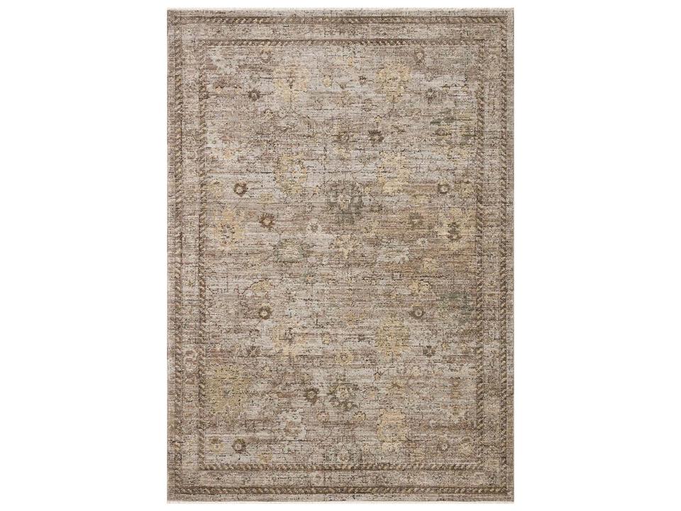 Priscilla Bordered Area Rug in Sand Earth